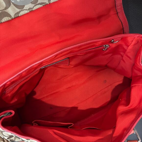 Coach Satchel/Top Handle Bag Orange Bags & Handbags for  Coach Turnlock Hamptons Signature Satchel Handbag – Red/Orange Leather F13070